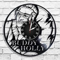 Handmade Buddy Holly Vinyl Wall Clock from BombStudio