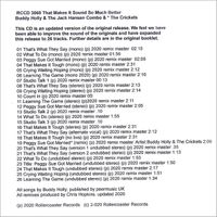 Tracklist RCCD 3060 That Makes It Sound So Much Better - Buddy Holly