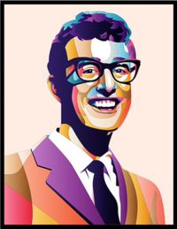 Buddy Holly by © DropDPrints on Etsy