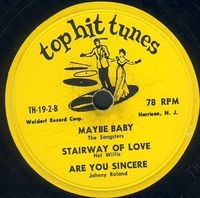 78 RPM - MAYBE BABY - THE SONGSTERS - BUDDY HOLLY COVER
