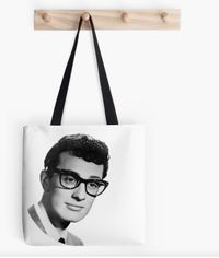 Buddy Holly Fabric Shopping Bag by texasdrummer on redbubble