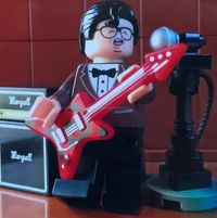 Tiny Buddy Holly Lego by CoCoCompro on etsy