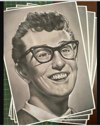 BUDDY HOLLY - Tracey Lawler Print on Etsy