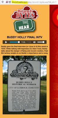 Listen to the audio file about Buddy Holly