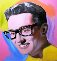 Buddy Holly Special Unique By Steve Kaufman Pop Art