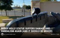 KFYO Vandalism And Damage: The Buddy Holly Statue in Lubbock