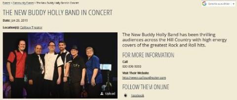 The New Buddy Holly Band In Concert