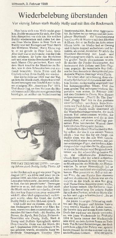 Buddy Holly report in the German press
