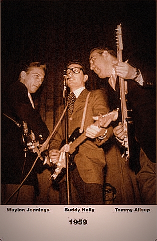 Buddy Holly with Waylon and Tommy - Winter Dance Party Package Tour 1959