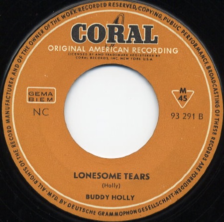 Lonesome Tears - Buddy Holly - German Pressing