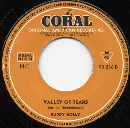 Valley Of Tears - Buddy Holly - German Pressing