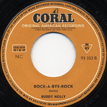 Rock-A-Bye-Rock - Buddy Holly - German Pressing