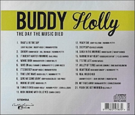 BUDDY HOLLY - THE DAY THE MUSIC DIED  STEMRA Cult Legends