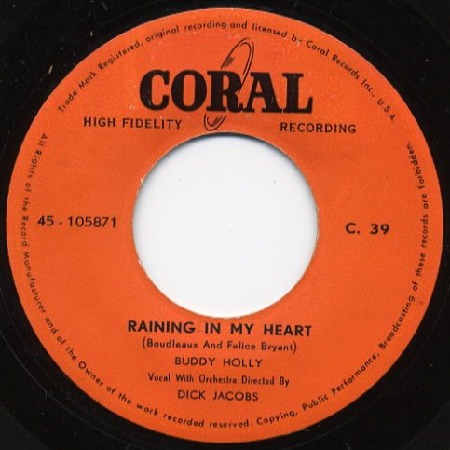 RAINING IN MY HEART - Eine 45er Vinyl aus Hongkong - Buddy Holly