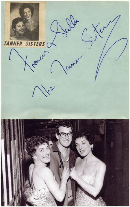 The Tanner Sisters, part of Buddy's March 1958 UK tour