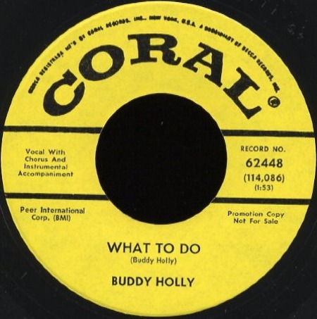 WHAT TO DO Buddy Holly