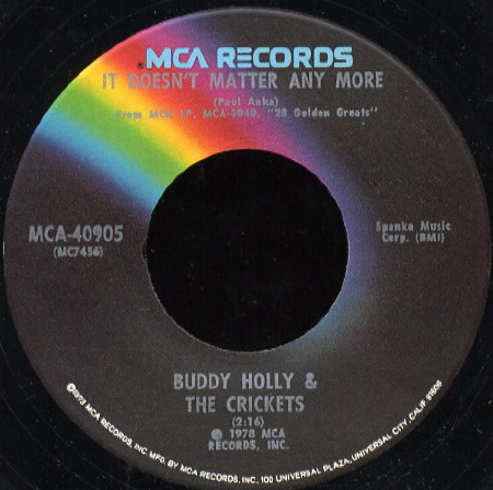 IT DOESN'T MATTER ANYMORE Buddy Holly