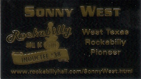 SONNY WEST CARD
