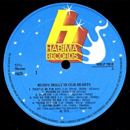 Buddy Holly In Our Hearts - Mother's Pride (Sweden)