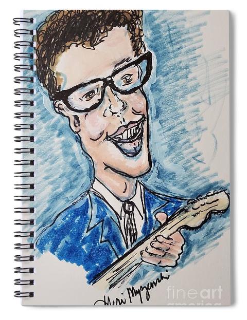 Buddy Holly Spiral Notebook by © Geraldine Myszenski
